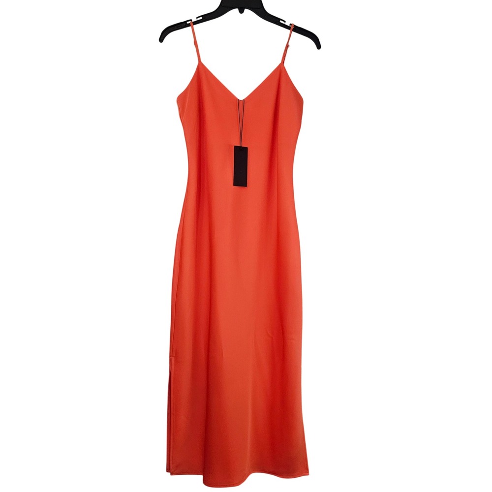 Gianni Bini Size 0 Mandarin Orange Harper Slip Dress Spaghetti Strap NWT 1517